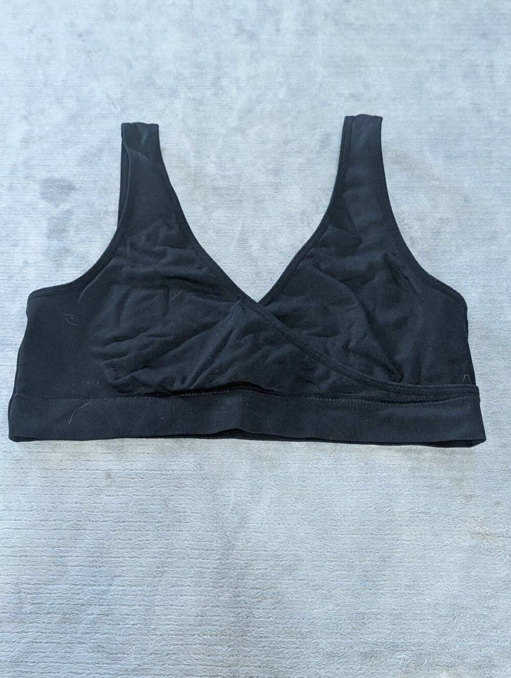Auden nursing Bra Size L Unlined Seamless Black